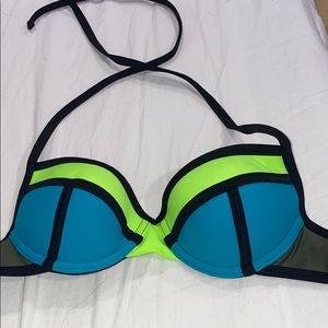 Neon Push up bathing suit top